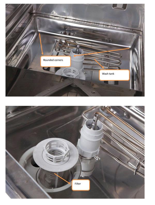 Kitchen / Bar Commercial Kitchen Dishwasher , Commercial Undercounter