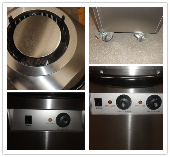 Stailess Steel Electric Plate Warmers Commercial 1 / 2 Head For Restaurant