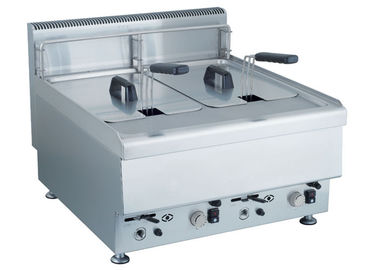 Stainless Steel Cooking Lines , Gas / Electric Deep Fryer Commercial 8L - 10L Per Tank