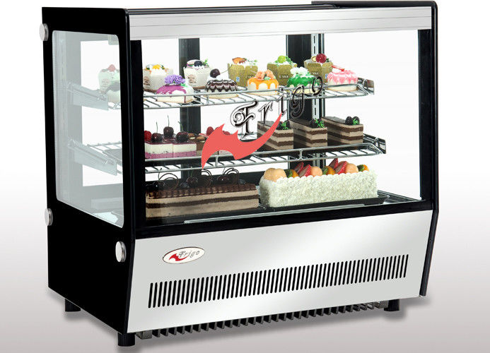 Air Cooling Countertop Bakery Display Case 120l 160l Led Light