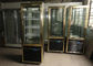 Upright 4 Sides Glass Pastry Display Case Support Rotary Or Fixed Shelf