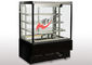 Dry Heating Food Display Showcase Square T5 Light Glass Food Warmer Display Case