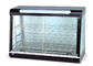 Black 4 Shelves Food Display Showcase / Tempered Glass Food Warmer Display Case