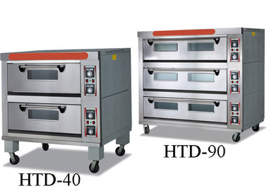 Bakeries Commercial Electric Gas Deck Oven With Steam / 2 - 9 Trays