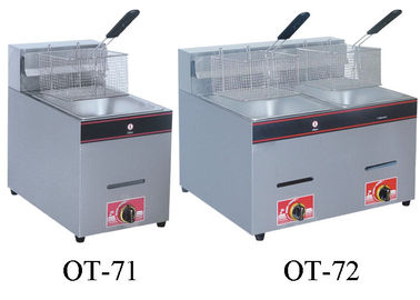 5.5L-16L Restaurant Cooking Equipment , Energy Saving Commercial Gas Fryers