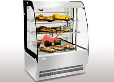 Curved Or Square Shape Commercial Open Display Refrigerator / Hot With 2 Shelves