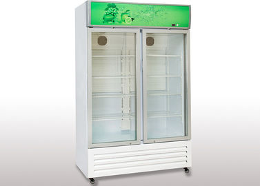 White Body Commercial Upright Refrigerator Floor Standing Glass Door Upright Fridge