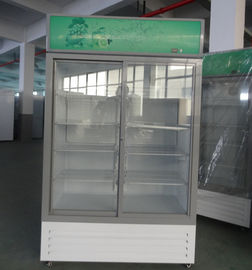 White Body Commercial Upright Refrigerator Floor Standing Glass Door Upright Fridge