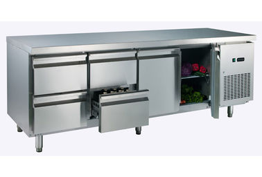 CE Undercounter Refrigerator Drawers Fan Cooling Stainless Steel Bench Fridge R290 Available