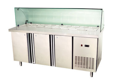 Stainless Steel Commercial Refrigeration Equipment , Salad Prep Refrigerator