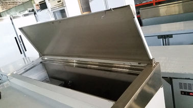 Commercial Refrigerated Pizza Prep Table Ventilation Cooling Stainless Steel Body Embraco Compressor