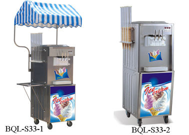 Commercial Soft Serve Ice Cream Machine , Floor Standing Soft Ice Cream Maker