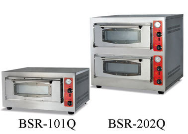 Electric Or Gas Commercial Baking Ovens , 1 Deck / 2 Decks Commercial Pizza Ovens