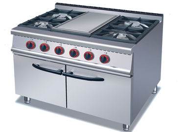 Security Cooking Lines Free Standing Gas Range With 4 / 6 European Burners