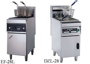 Floor Standing Potato Chip Fryer 28L Per Tank Stainless Steel Electric Deep Fryer