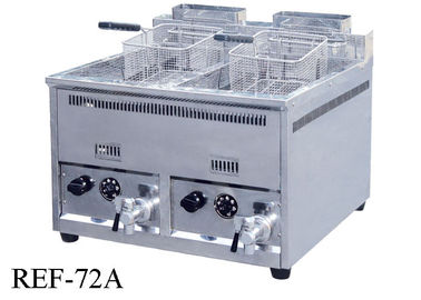 5.5L-16L Restaurant Cooking Equipment , Energy Saving Commercial Gas Fryers