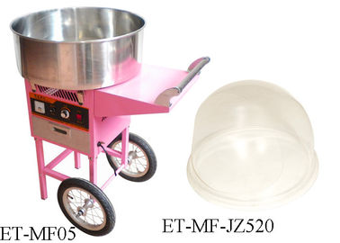 Electric or Gas Commercial Candy Floss Machine , Pink Cotton Candy Making Machine