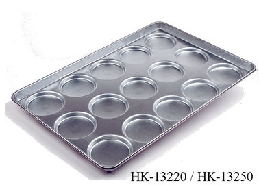 4" Bread Baking Equipment Square / Round Aluminum Hamburger Bun Pans Bakeware