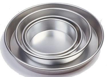 Round Bread Baking Equipment Aluminium Bakeware Pizza Pan Anode / Super Hard Anodic