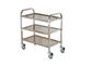 Stainless Steel Kitchen Equipment , 2 / 3 Tiers Mobile Stainless Steel Kitchen Cart
