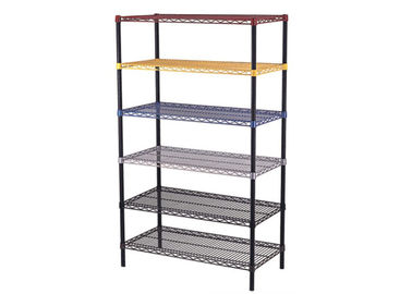 Epoxy Stainless Steel Kitchen Equipment , Adjustable Distance Heavy Duty Wire Shelving