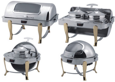Catering Buffet Equipment Drop - In Induction Chafing Dish With Glass Or Solid Lid