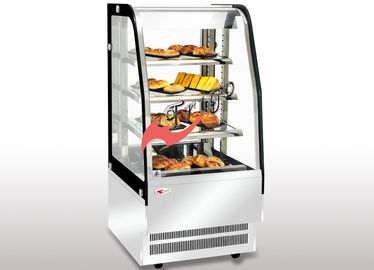 Bakery Food Display Showcase Curved Warming Showcase Closed Type 3 Shelves Different Size Available