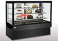 Square Glass Cake Display Case Orchid LED Light Custom Refrigerated Display Cases