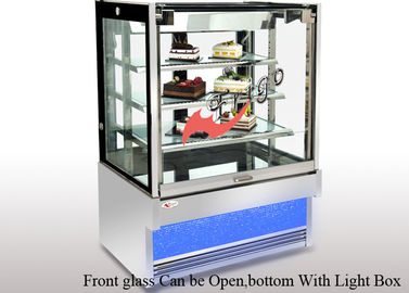 Anti - Fog  Square Cake Display Refrigerator , Food Display Cabinets With LED Lights