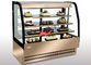 Floor Standing Bakery Food Display Showcase Curved Cake Showcase Air Cooling