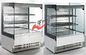 Curved Or Square Shape Commercial Open Display Refrigerator / Hot With 2 Shelves