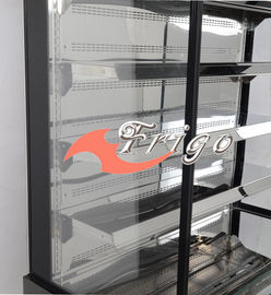 Hook Type Tilting Shelf Open Front Refrigerated Display Case Embraco Compressor