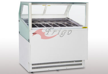 R290 Available Square Gelato Display Case 2 Layers LED Light Fast Cooling