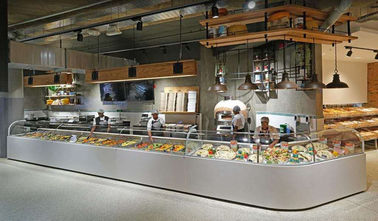 - 2 To 6 Degree Open Display Cases , Cold Deli Showcase Unique Design