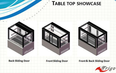 Table Top Cold Food Display Showcase Base Panel Removable R290 Or R134a