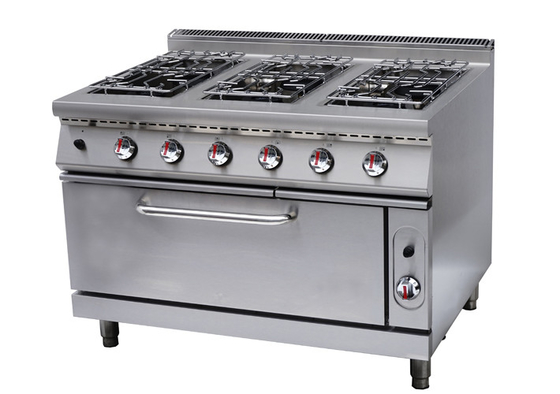 Security Cooking Lines Free Standing Gas Range With 4 / 6 European Burners