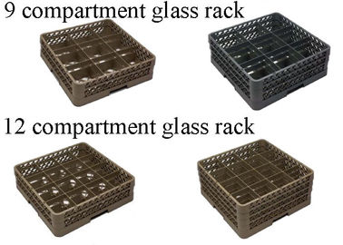 PP Compartment Glass Rack Kitchen Plate Rack For Commercial Dishwashing Machine